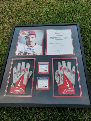 Mike Trout Autographed Signed 2014 Game Mvp Batting Gloves
