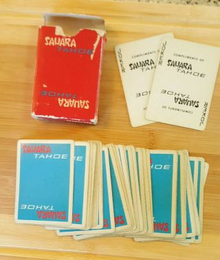 Vintage Sahara Tahoe - 1960s Cards - Red Box,  Blue Cards