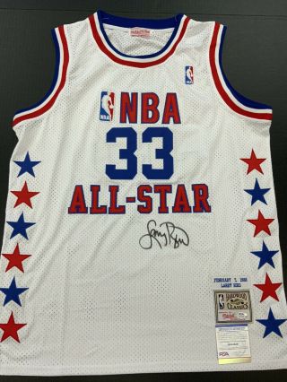 Larry Bird Boston Celtics Legend Hof Signed 1988 All Star Jersey Psa Witness