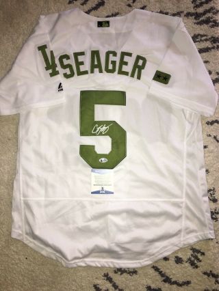 Corey Seager Signed Los Angeles Dodgers Jersey All Star ROY Beckett 3