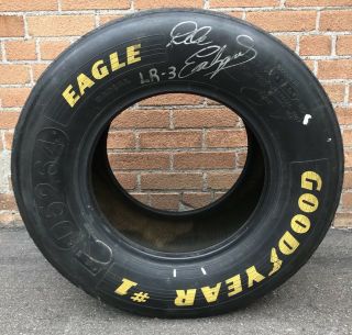 Dale Earnhardt Sr.  Autographed Tire Goodyear Eagle Racing Signed Charlotte N.  C.