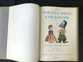PIRATES,  SHIP AND SAILORS vintage childrens Giant Golden Book Tenggren 3