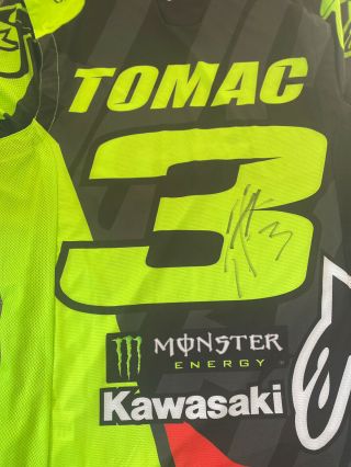 Eli Tomac Autographed Authentic Jersey From 2020 Glendale Sx Race