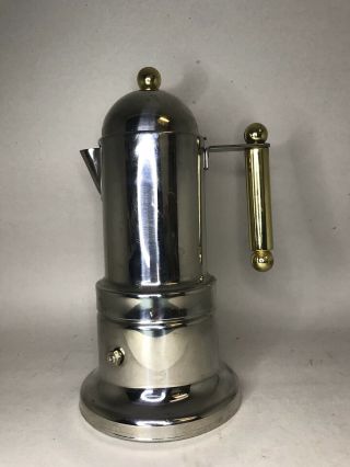 Vintage Inox 18/10 Stainless Steel Espresso Coffee Maker Pot Stove Top Italy 10”