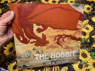The Hobbit,  An Illustrated Edition,  Tolkien,  1977,  1st Edition,  Glassine Dj 2