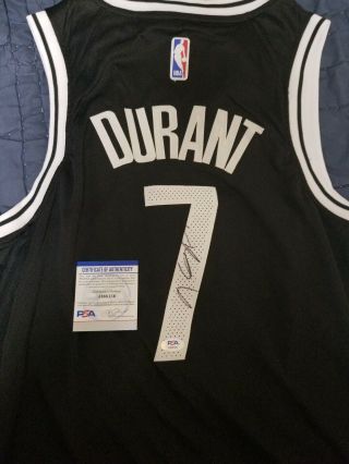 Kevin Durant Signed Autographed Brooklyn Nets Jersey With Psa Authentic