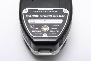 Vintage Sekonic Studio Deluxe Light Exposure Meter Model L - 28c JAPAN 201337 2