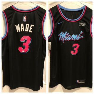 Dwyane Wade Signed Miami Heat Vice Jersey (jsa)