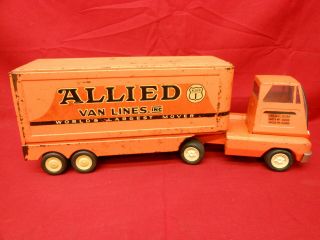 Vintage Tonka Allied Van Lines Truck With Trailer 1960 
