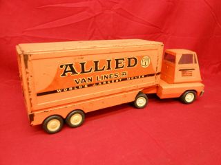 Vintage Tonka Allied Van Lines Truck With Trailer 1960 ' s 2