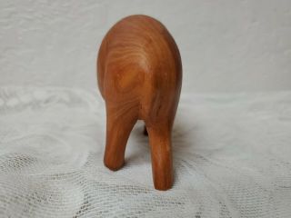 Vintage Mid Century Hippo African Hippopotamus Wooden Hand Carved Art Sculpture 3
