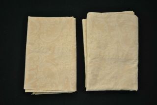 Vtg 2 Standard Pillowcases Ralph Lauren Bed Sheet Pillow Case Cream Flower Flora