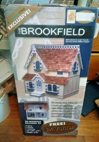 Vtg " The Brookfield " Dollhouse Kit W/furniture Kit Dura - Craft