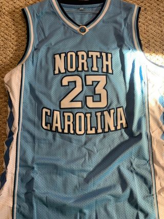 Michael Jordan Signed UNC College Jersey With.  Extremely 3