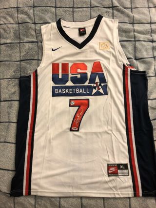 Larry Bird Authentic Usa Olympic Dream Team Nike Jersey Signed (psa/dna) Sz Xl