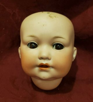 Large Antique German Character Doll Head Armand Marseille
