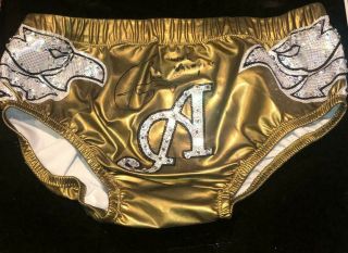 Wwe Alberto Del Rio Ring Worn Hand Signed Trunks & Kneepad Covers With Proof