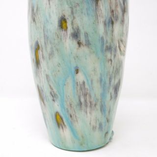Vintage Mid Century Crackle Volcanic Glaze Ceramic Pottery Tall Narrow Vase 3
