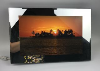 Vintage Light - Up Picture W/ Sound 17 3/4 " X 11 7/8 " Motion Picture Sunset