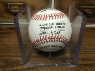 Hank Aaron Signed Official National League Baseball - HOF - 9/10 Letter 2
