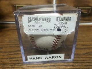 Hank Aaron Signed Official National League Baseball - HOF - 9/10 Letter 3