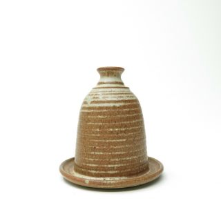 Vintage Funnel Shape Studio Art Pottery Signed Weed Pot Bud Vase 1984