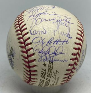 2001 Wsc Yankees Team 31x Signed Baseball Derek Jeter Mariano Rivera Psa/dna Loa