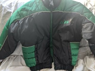 York Jets Pro Player Vintage Puffy Jacket Adult Medium Vtg Winter Coat