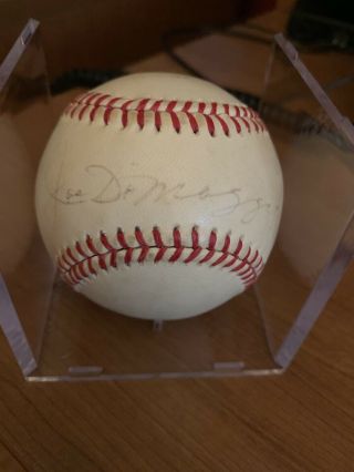 Joe Dimaggio Signed Autographed Official Al Baseball With Jsa Full Letter