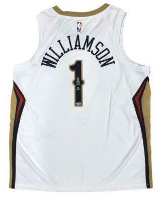 Zion Williamson Orleans Pelicans Signed White Nike Swingman Jersey Fanatics