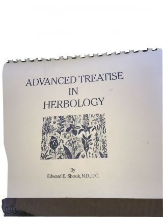 Advanced Treatise In Herbology Edward Shook Plastic Comb Binding Book