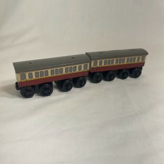 Thomas Wooden Railway Gordon’s Express Coach Cars 1999 Vintage Train Set 3