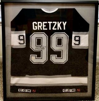 Wayne Gretzky 99 La Kings Autographed Framed Nhl Hockey Jersey Wg Authentic
