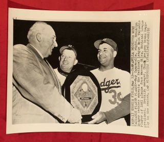 Vintage 1952 Roy Campanella Brooklyn Dodgers Baseball Mvp Press Photo Antique