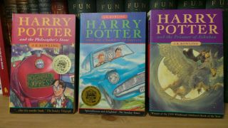 Harry Potter - Philosophers Stone - Chamber Of Secrets - Azkaban - 1st Ed Set Pb