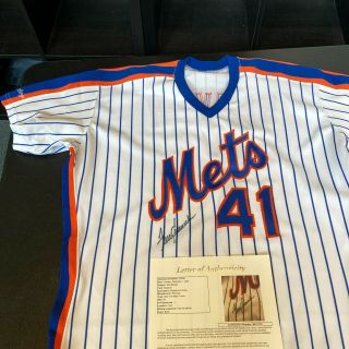 Tom Seaver Signed Authentic Game Issued 1990 York Mets Jersey Auto Jsa