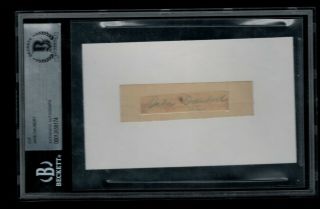 Jake Daubert D.  1924 Signed Cut 3x5 Index Card Auto Bas 1919 World Series Reds