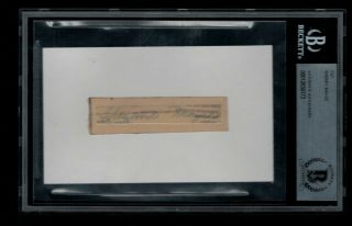 Sherry Magee D.  29 Signed Cut 3x5 Index Card Auto Bas T206 1919 World Series Reds