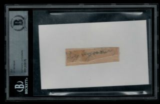 Cy Seymour D.  1919 Signed Cut 3x5 Index Card Auto Bas Reds Pitcher T206 1905 Nl