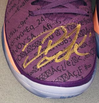 Devin Booker Autographed Nike Kobe AD PE Signed Size 13 Basketball Shoes JSA 2