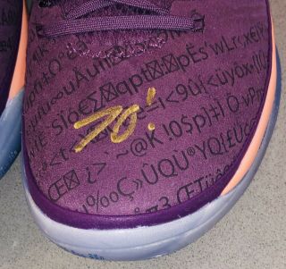 Devin Booker Autographed Nike Kobe AD PE Signed Size 13 Basketball Shoes JSA 3