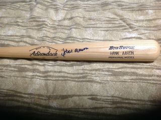 755hr Hank Aaron Signed Adirondack Big Stick Baseball Bat Psadna Authenticated