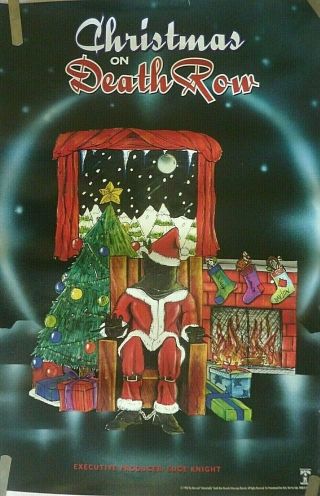 Christmas On Death Row Suge Knight 1996 Vintage Rap Music Store Promo Poster