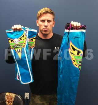 Wwe Curt Hawkins Ring Worn And Hand Signed Tights And Kick Pads With Proof