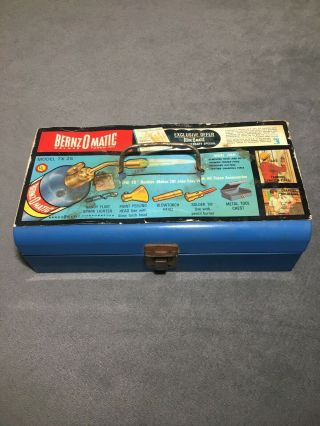 Vintage Bernzomatic Tx - 25 Propane Deluxe Torch Kit W/case & Attachments
