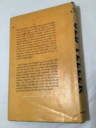 RARE - Old Yeller by Fred Gipson Illu.  Carl Burger - 1956 1ST PRINT 1ST EDITION 3