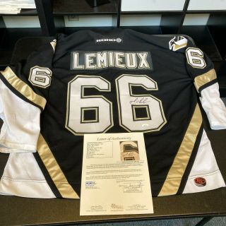 Mario Lemieux Signed Authentic Koho Game Model Pittsburgh Penguins Jersey Jsa