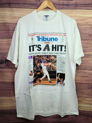 Vintage 1998 Mlb Arizona Diamondbacks Inaugural Season Tshirt Size Xl