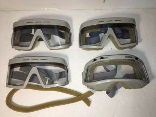 Vintage 1 Row Rathenow Start Sportbrille Motorcycle Ski Goggles & 3 Unmarked