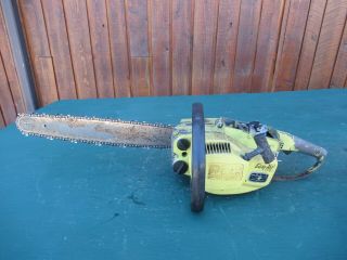 Vintage Pioneer P26 Chainsaw Chain Saw With 16 " Bar